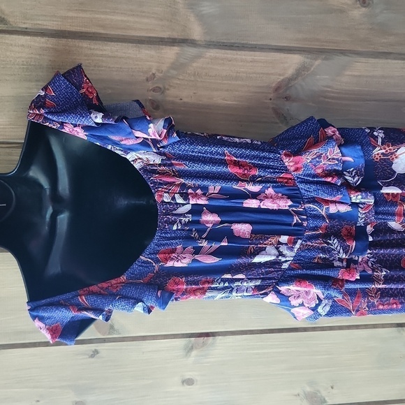 Sophia Vergara Sweetheart Midi Dress Size Small Floral - Picture 5 of 9